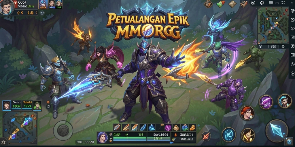 Gameplay menegangkan dalam dunia fantasi MMORPG 666F.