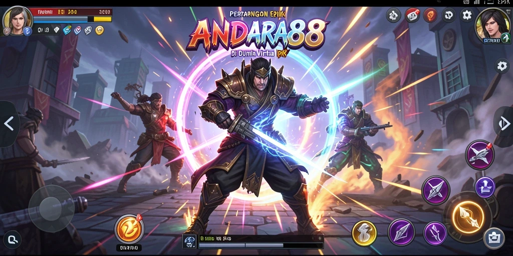 Tampilan aksi seru dalam pertarungan ANDARA88.