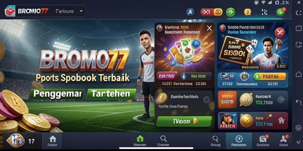 Tampilan gameplay interaktif BROMO77 untuk pengalaman sportsbook.