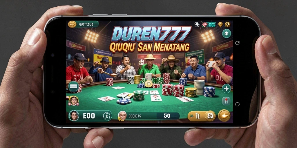 Tampilan gameplay seru DUREN777 dalam QiuQiu.