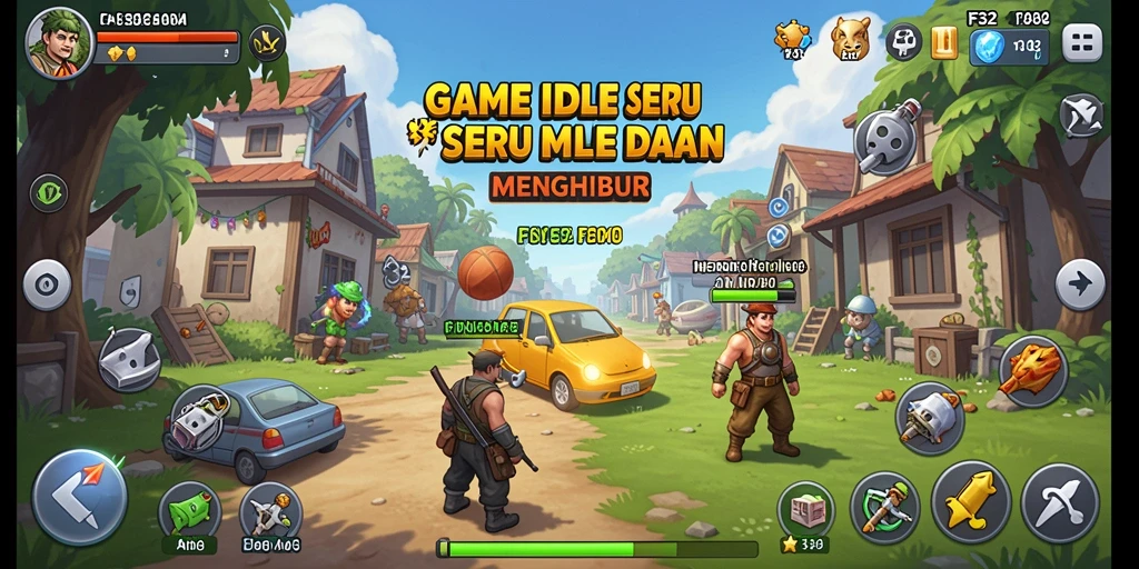 Tampilan gameplay F32 yang menarik dan mengasyikkan saat karakter bekerja secara otomatis.