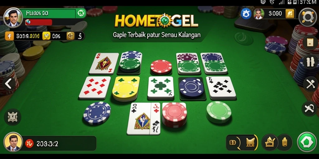 Tampilan gameplay Gaple yang menarik dan interaktif