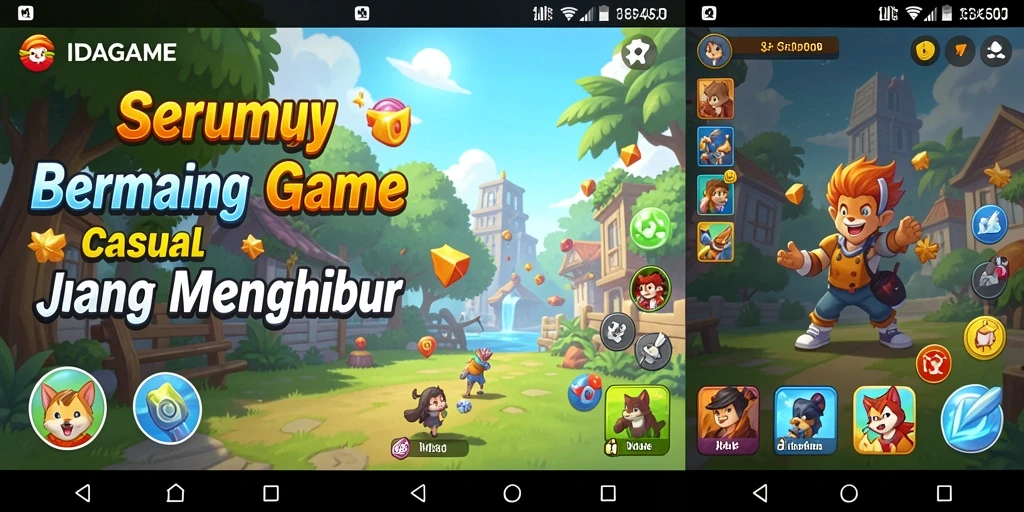 Tampilan gameplay yang menarik dan penuh warna dari IDAGAME.