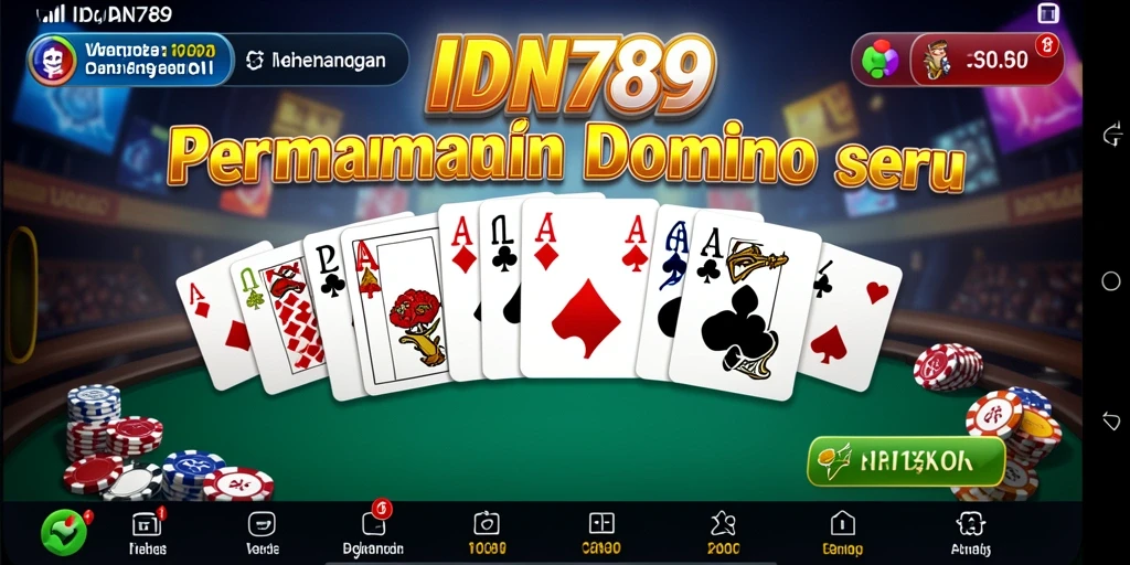 Tampilan gameplay IDN789 yang mengasyikkan dalam permainan Domino.