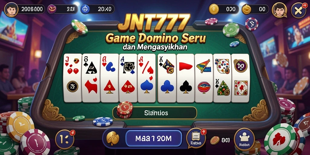 Tampilan gameplay JNT777 dengan aksi seru permainan Domino.