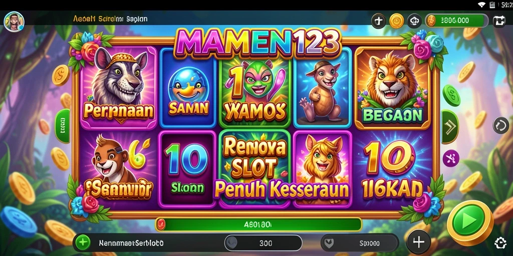 Tampilan gameplay seru MAMEN123 yang menantang dan penuh warna.