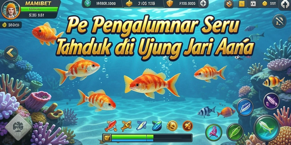 Tampilan gameplay MAMIBET dengan aksi menembak ikan yang seru.