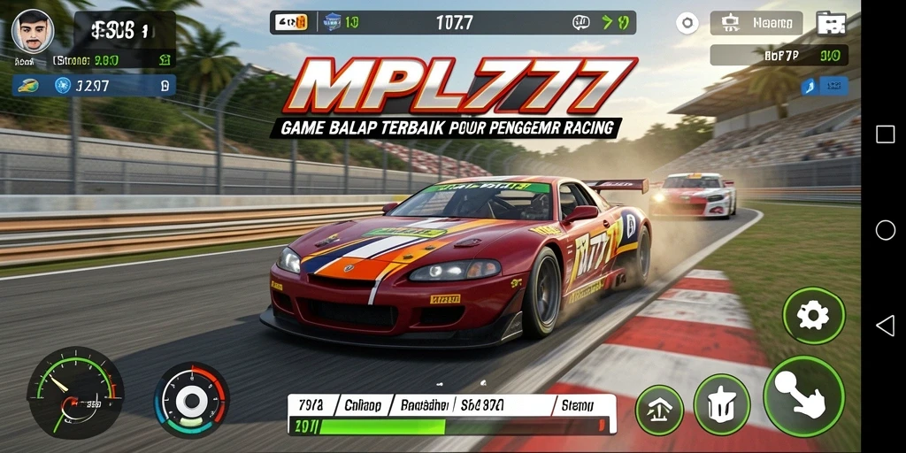 Tampilan gameplay seru dari MPL777 yang menunjukkan aksi balap cepat.