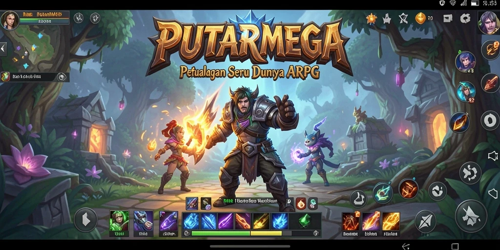 Gameplay seru PUTARMEGA yang menantang pemain di dunia fantasi.