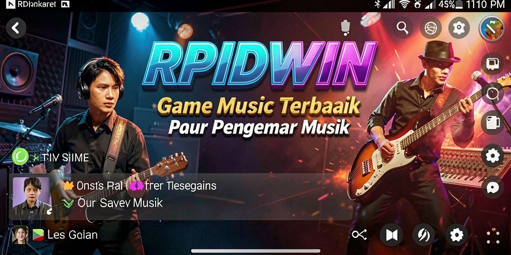 Screenshot RPIDWIN menampilkan pemain yang sedang menikmati tantangan musik.