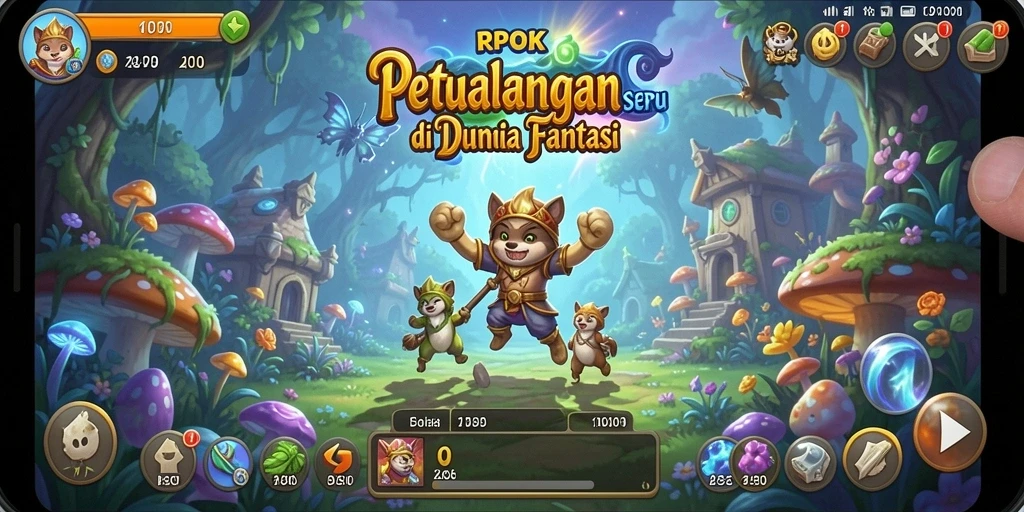 Tangkapan layar RPOK menunjukkan aksi mendebarkan dalam dunia petualangan.
