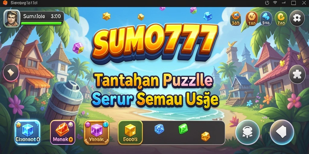 Screenshot utama menunjukkan gameplay menantang di SUMO777.