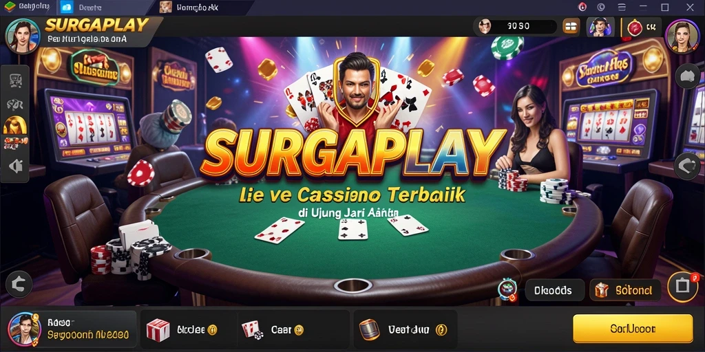 Tampilan gameplay Live Casino yang mendebarkan di SURGAPLAY.