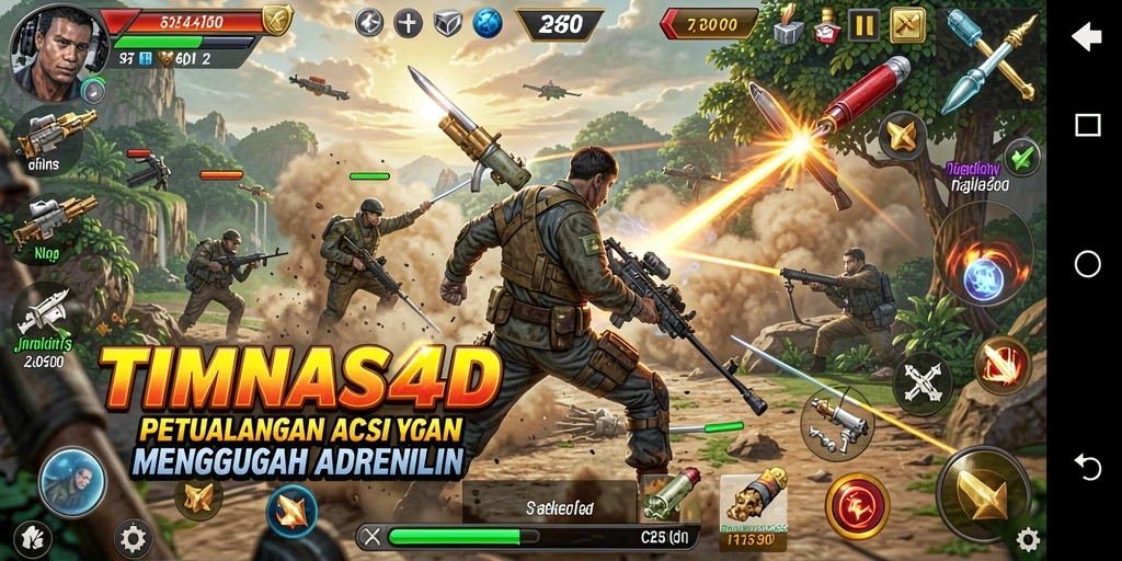 Tampilan gameplay seru dalam aksi penuh menegangkan di TIMNAS4D.
