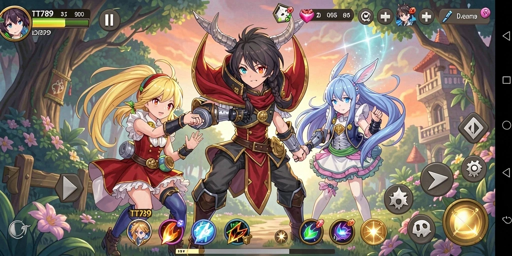Gameplay seru dalam TT789 dengan karakter anime ikonik.