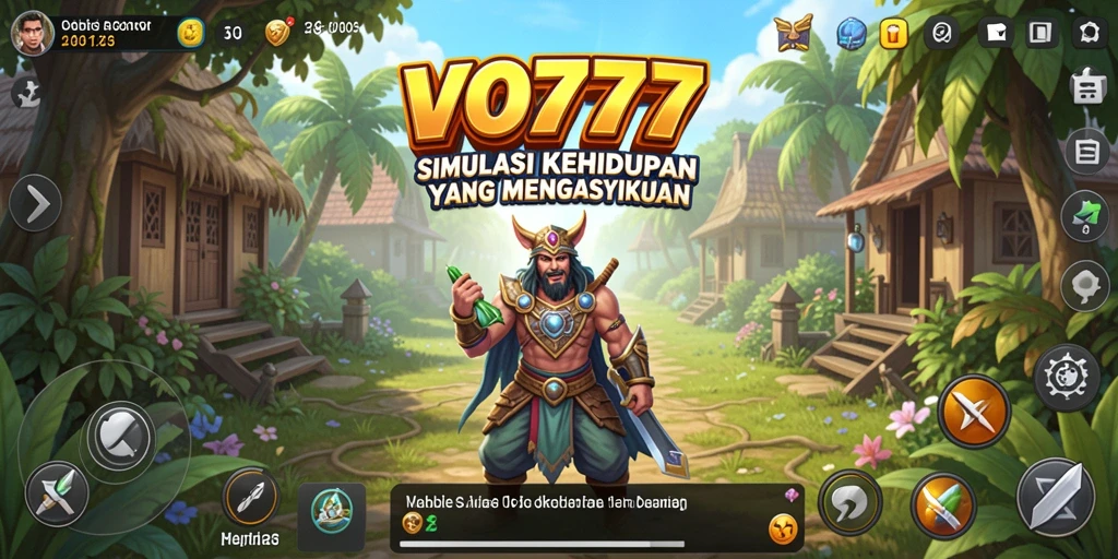 Tampilan gameplay VO777 yang menggambarkan simulasi kehidupan sehari-hari.