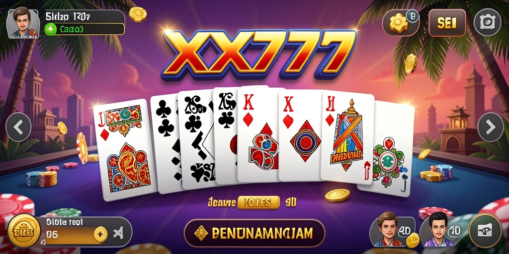 Screenshot gameplay XXX777 menampilkan momen seru dalam bermain Domino.