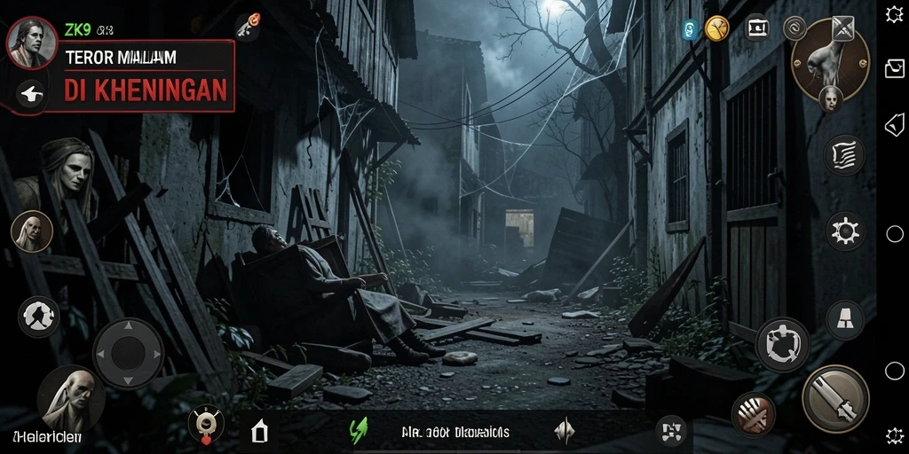 Gameplay ZK9 menunjukkan momen mencekam saat menjelajah tempat angker.